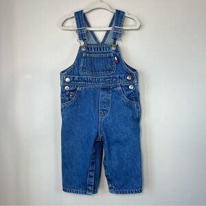 Vintage Tommy Hilfiger Baby 6-12M Blue Denim Overalls Unisex Retro Y2K Carpenter